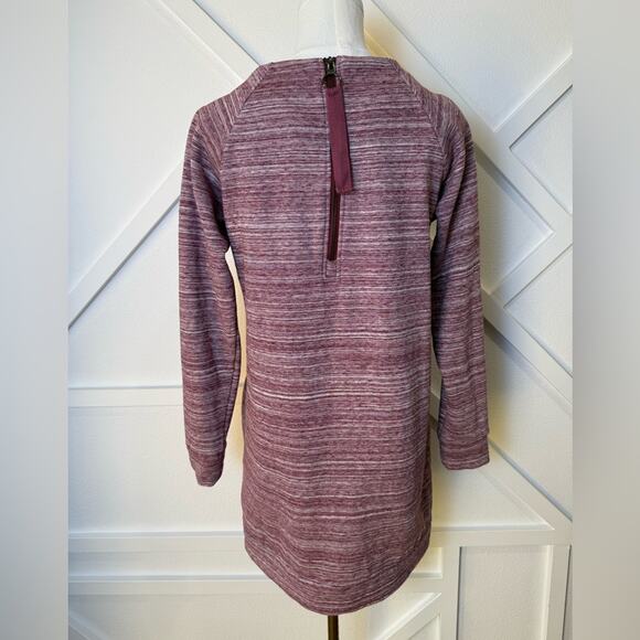 Bench Long Sleeve Sweatshirt Mini Dress Space Dye Maroon Size Small - Picture 5 of 10